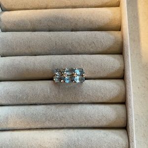10K Gold Blue Topaz Ring